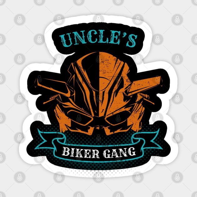 Uncle's Biker Gang Father's Day Sticker by DwiRetnoArt99